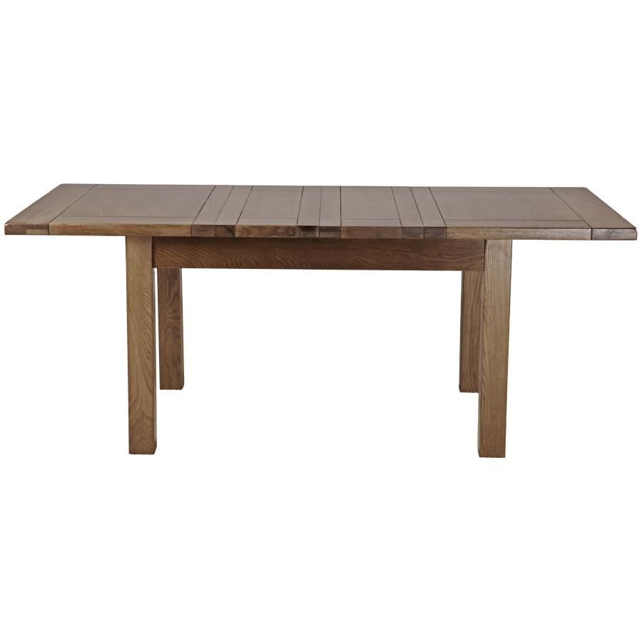 Sherwood Dark Solid Oak 1.32m/1.65m/1.98m Extending Dining Table